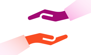 Two hands forming a holding circle