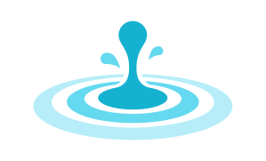 A water droplet creating ripples on the surface of the water