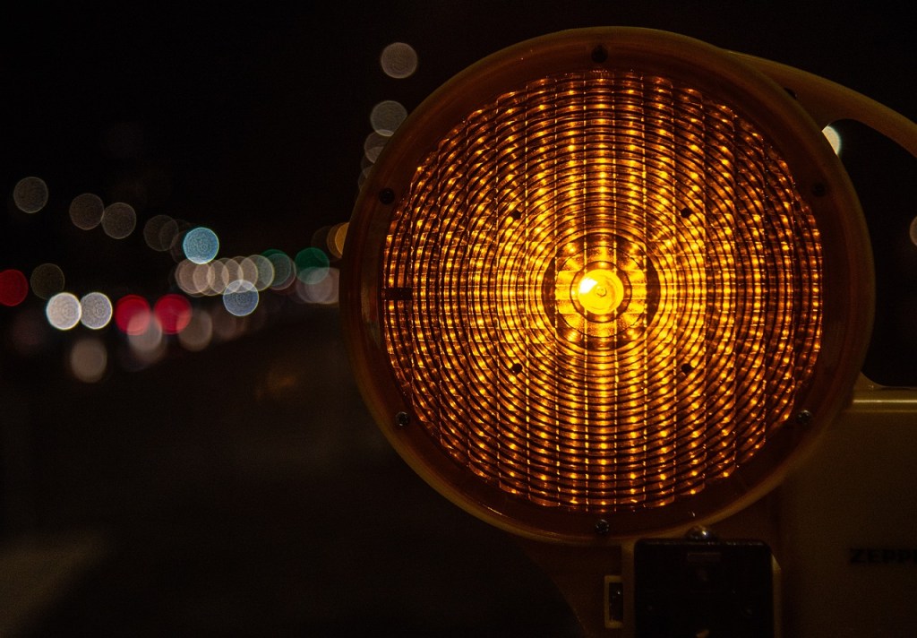 The yellow light means&nbsp;stop